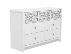 GFW Arianna 3+4 Drawer White Wooden Chest of Drawers