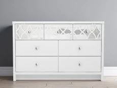 GFW GFW Arianna 3+4 Drawer White Wooden Chest of Drawers