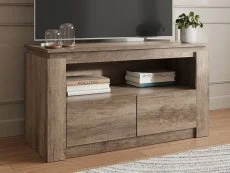 GFW GFW Canyon Oak 2 Drawer TV Cabinet