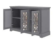 GFW GFW Honiton Grey Mirrored 3 Door Sideboard