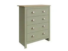 GFW GFW Lancaster Green and Oak 3 Piece Bedroom Furniture Package