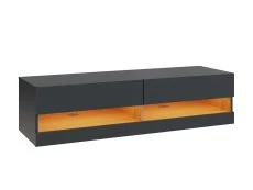 GFW GFW Leon 120cm Anthracite and Oak TV Cabinet With LED Lighting