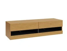 GFW GFW Leon 120cm Oak and Anthracite TV Cabinet With LED Lighting