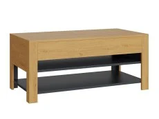 GFW GFW Leon Oak and Anthracite Coffee Table With LED Lighting