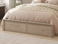 GFW GFW Madrid 5ft King Size Limed Oak Wooden Ottoman Bed Frame