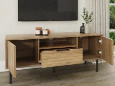 GFW GFW Nervata Oak 2 Door 1 Drawer TV Cabinet