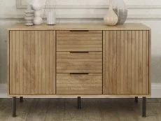 GFW GFW Nervata Oak 2 Door 3 Drawer Sideboard