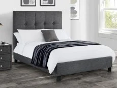 Julian Bowen Julian Bowen Sorrento 6ft Super King Size Slate Grey Linen Fabric Bed Frame