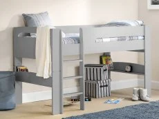 Julian Bowen Julian Bowen Pluto 3ft Single Dove Grey Wooden Mid Sleeper Bed Frame