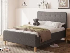 GFW GFW Ashbourne 4ft6 Double Dark Grey Fabric Ottoman Bed Frame