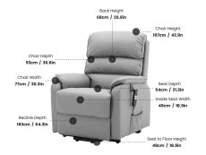 ASC ASC Verwood Dual Motor Fabric Riser Recliner Chair