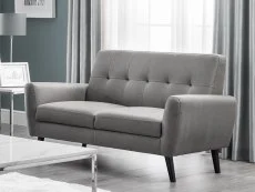 Julian Bowen Julian Bowen Monza Grey Linen 2 Seater Sofa