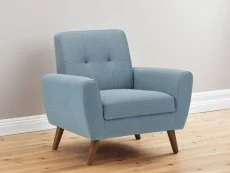 Julian Bowen Julian Bowen Monza Blue Linen Armchair