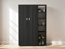 GFW GFW Bideford Black 2 Door Shoe Cabinet