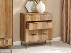 GFW Orleans Mango Effect 4 Drawer Chest of Drawers