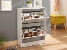 GFW GFW Stirling White 2 Tier Shoe Cabinet