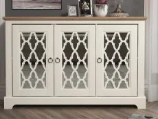 GFW Honiton Ivory Mirrored 3 Door Sideboard