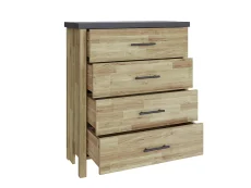 GFW GFW Cascina Oak and Grey 4 Drawer Chest of Drawers