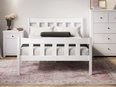 LPD LPD Havana 5ft King Size White Wooden Bed Frame