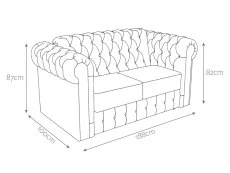 Jay-Be Jay-Be Chesterfield 2 Seater Sofa Bed