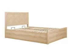 Birlea Furniture & Beds Birlea Herringford 4ft6 Double Light Oak Wooden Ottoman Bed Frame