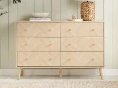 Birlea Furniture & Beds Birlea Herringford Light Oak 6 Drawer Chest of Drawers