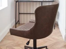 Julian Bowen Luxe Brown Faux Leather Office Chair