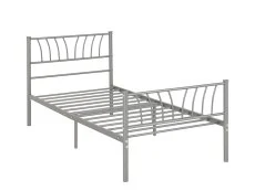 Seconique Seconique Harlow 3ft Single Silver Metal Bed Frame