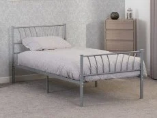 Seconique Seconique Harlow 3ft Single Silver Metal Bed Frame