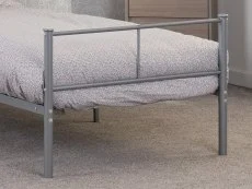 Seconique Seconique Newton 3ft Single Silver Metal Bed Frame