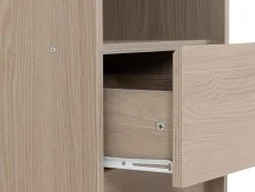 Seconique Seconique Paris Smoked Ash 1 Drawer Bedside Table