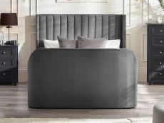 Julian Bowen Julian Bowen Clara 5ft King Size Dark Grey Fabric Ottoman TV Bed Frame