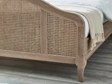 Julian Bowen Julian Bowen Fleur 4ft6 Double Rattan and Light Oak Wooden Bed Frame