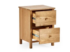 Julian Bowen Julian Bowen Coxmoor Oak 2 Drawer Bedside Table