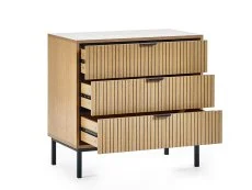 Julian Bowen Julian Bowen Sia Oak 3 Drawer Chest of Drawers