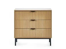 Julian Bowen Julian Bowen Sia Oak 3 Drawer Chest of Drawers