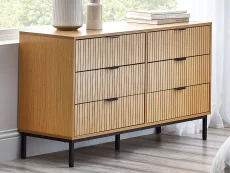 Julian Bowen Julian Bowen Sia Oak 6 Drawer Chest of Drawers