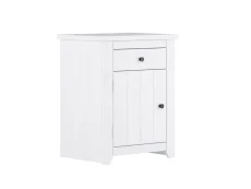 LPD Havana White 1 Drawer Small Bedside Table