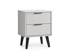 Julian Bowen Alba Silk Grey 2 Drawer Bedside Table