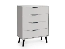 Julian Bowen Julian Bowen Alba Silk Grey 4 Drawer Chest of Drawers