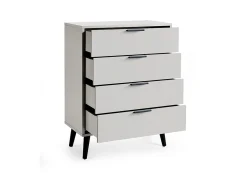 Julian Bowen Alba Silk Grey 4 Drawer Chest of Drawers