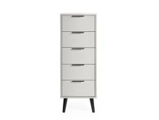 Julian Bowen Julian Bowen Alba Silk Grey 5 Drawer Chest of Drawers