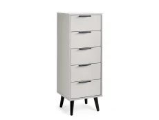 Julian Bowen Julian Bowen Alba Silk Grey 5 Drawer Chest of Drawers