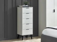 Julian Bowen Julian Bowen Alba Silk Grey 5 Drawer Chest of Drawers