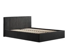 LPD LPD Berlin 6ft Super King Size Black Velvet Fabric Ottoman Bed Frame