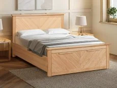 Limelight  Limelight Kenji 4ft6 Double Oak Wooden 1 Drawer Bed Frame