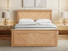 Limelight  Limelight Kenji 5ft King Size Oak Wooden 1 Drawer Bed Frame