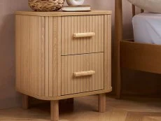 Birlea Axel Oak 2 Drawer Bedside Table