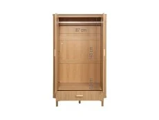 Birlea Furniture & Beds Birlea Axel Oak 2 Door 1 Drawer Wardrobe