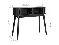 Birlea Furniture & Beds Birlea Axel Black Storage Console Table